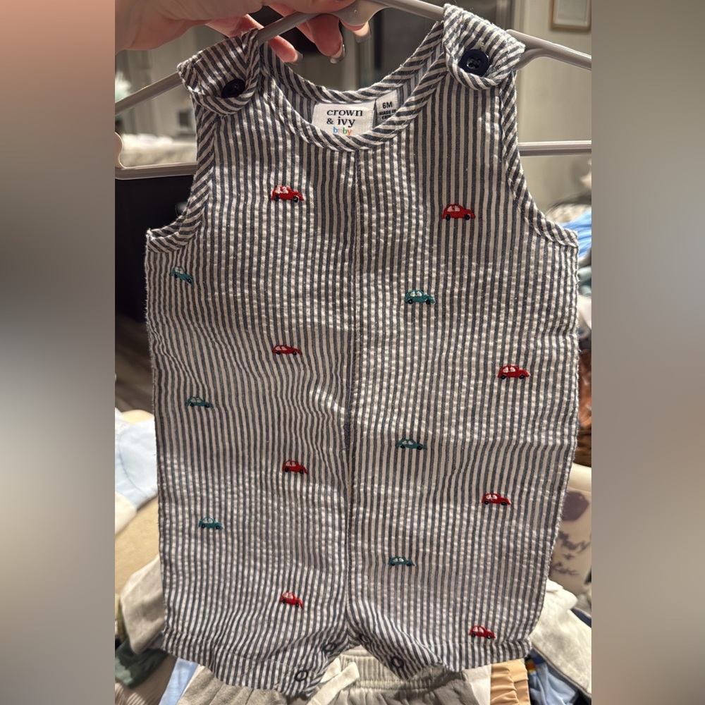 Crown and ivy baby embroidery cars